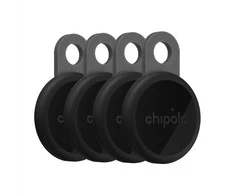 „Chipolo LOOP“ – įkraunamas „Bluetooth“ sekiklis su silikonine kilpa, skirtas „iOS“ ir „Android“, 4 spalvos anglies spalvos