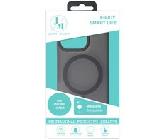 Dėklas Just Must JM MAGSAFE SILK FROST I for iPhone 16 Pro Juodas