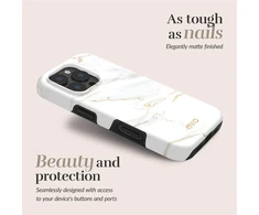 Dėklas MIO Baltas Marble Magsafe Compatible for iPhone 17 Pro