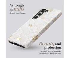 Dėklas MIO Baltas Roses Magsafe Compatible for Samsung S25 Ultra 5G
