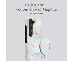 Dėklas MIO Baltas Roses Magsafe Compatible for Samsung S24 5G