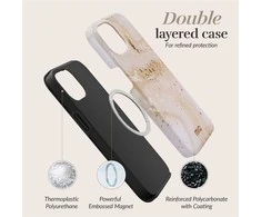 Dėklas MIO Gold Marble Magsafe Compatible for iPhone 13/14/15