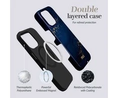 Dėklas MIO Midnight Sparkle Magsafe Case Compatible for iPhone 17 Pro Max