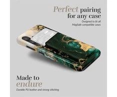 Dėklas MIO Žalias Marble Magsafe Case Compatible Card Holder