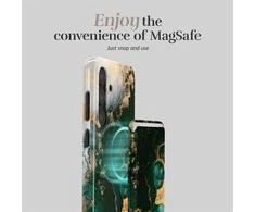 Dėklas MIO Žalias Marble Magsafe Case Compatible Card Holder