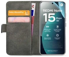 Dėklas Mobilize Classic Gelly Wallet Book Case Xiaomi Redmi Note 15 Pro+ 5G Juodas