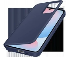 Telefono dėklas Samsung Galaxy S24 FE Smart View, mėlynas