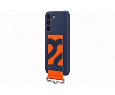 Dėklas GS901TNE silikoninis dangtelis su dirželiu, skirtas Samsung Galaxy S22, Navy (Mėlyna)