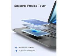 Inateck KB04122 AceTouch Keyboard Case iPad 10.9-11\", Gray