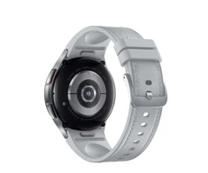 Išmanusis laikrodis Samsung Galaxy Watch 6 Classic, 47 mm, Sidabro spalvos korpusas su pilkos spalvos dirželiu