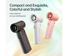 Jisulife rankinis ventiliatorius Life9 5000mAh Portable Mini Blower USB Fan – rožinės spalvos