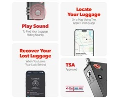 KEYSMART išmanioji spyna; TSA patvirtinta „Find My Lock“, Juodas