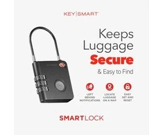 KEYSMART išmanioji spyna; TSA patvirtinta „Find My Lock“, Juodas