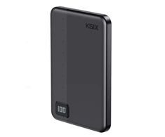 Išorinė baterija - KSIX MagSlim 5 000 mAh USB-C PD 20 W Juoda