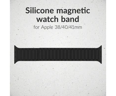 Mobilize Silicon Watch Band - Magnetic - for Apple 38/40/41mm - Juodas
