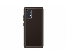 Dėklas QA325TBE minkštas skaidrus dangtelis, skirtas Samsung Galaxy A32 Juodas (Juodas)