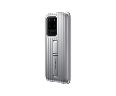 RG988CSE apsauginis stovintis dėklas, skirtas „Samsung Galaxy S20 Ultra“ (sidabrinis)