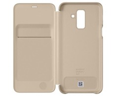 Samsung Galaxy A6+ (2018) dėklas - piniginė (Auksinis) WA605CFE