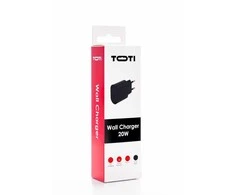 SEEK TOTI 20W Type-C PD Portable Wall Fast Charger, Juodas