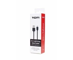 SEEK TOTI USB-A to Lightning, 2m PVC Data Cable 2A (non-MFI), Juodas