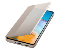 Dėklas Smart View Flip dangtelis, skirtas Huawei P40 (Khaki)