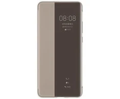 Dėklas Smart View Flip dangtelis, skirtas Huawei P40 Pro (Khaki)