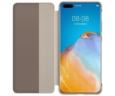 Dėklas Smart View Flip dangtelis, skirtas Huawei P40 Pro (Khaki)