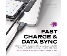 STATIK Statik 360 Pro Cable 2.0 USB-C Only; 1m, Juodas