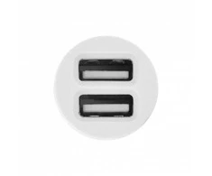 TOTI Dual USB Car Charger with micro usb cable 1m 2.1 A, Baltas