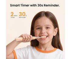 Vaikiškas elektrinis dantų šepetėlis Oclean Ease Kids, oranžinės spalvos