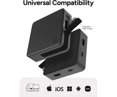 ZAGG 4 Port Hub Juodas/Pilkas