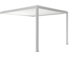 Pavėsinė Pergola PREMIUM WALL 3x4 baltos spalvos (montuojama prie sienos)