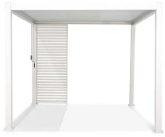 Žaliuzių sienelė stoginei Pergola PREMIUM 3 m baltos spalvos