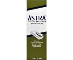 ASTRA Superior Platinum Double Edge Dviašmeniai skutimosi peiliukai, 20x5 vnt.
