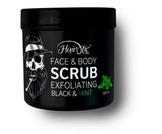 Hairotic Men Hairotic Juodas &amp; Mint Scrub Šveitiklis veidui ir kūnui, 500ml