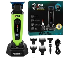 Ipro Probarbers iPRO Hair Clipper Belaidė plaukų ir barzdos kirpimo mašinėlė S1096, Žalia