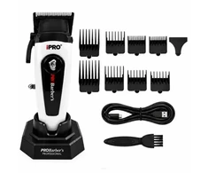 Ipro Probarbers iPRO Professional Hair Clipper Profesionali belaidė plaukų kirpimo mašinėlė S1095, Balta
