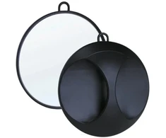 Wangda Professional WG apvalus kirpyklos veidrodis su rankena Q-29, juodas, 1 vnt.