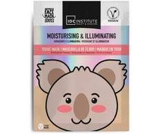 Aquarius IDC INSTITUTE drėkinanti ir šviesinanti lakštinė veido kaukė Koala, 22 ml