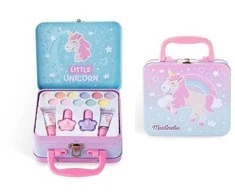 Aquarius MARTINELIA Little Unicorn kosmetikos rinkinys Medium Tin Case, 11 akių šešėlių, 2 nagų lakai, 2 lūpų blizgiai