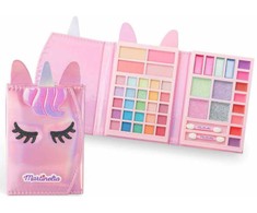 Aquarius MARTINELIA Little Unicorn kosmetikos rinkinys Travel Wallet, 25 akių šešėliai, 4 skaistalai, 8 blizgantys kremai, 8 lūpų blizgesiai, 2 aplikatoriai