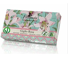 La Dispensa Florinda Mosaico muilas augalinis, rankų darbo, parfumuotas, Rožinės Lelijos aromato, 100 g
