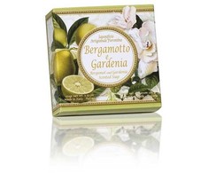 SAF FIORENTINO apvalus muilas su įspaudu Bergamotė ir Gardenija, 100 g