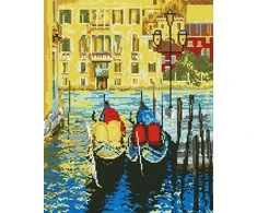 Deimantinė mozaika Venecijos gondolos 40x50 cm