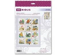 Riolis Kryželių siuvinėjimo rinkinys Katės Kalendorius 30x40 SR2136
