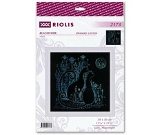 Riolis Kryželio siuvinėjimo rinkinys "Katės. Mėnulio šviesa" 30x30 SR2173