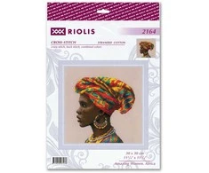 Riolis Kryželiu siuvinėjimo rinkinys "Nuostabios moterys. Afrika" 30x30 SR2164