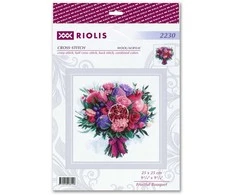 Riolis Kryželiu siuvinėjimo rinkinys „Vaisinė puokštė“ 25x25 cm SR2230