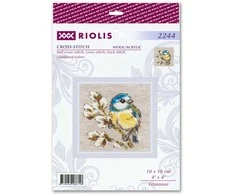 Riolis Kryželiu siuvinėjimo rinkinys „Zylė“ 10x10 cm SR2244