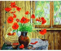 Tapyba pagal skaičius Aguonų išdėstymas 40x50 cm